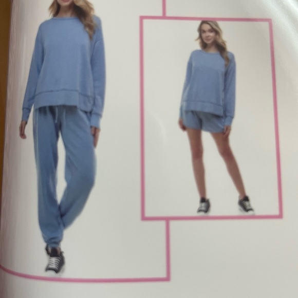 Jaclyn Intimates 3 piece pajama set, sweatshirt, shorts, joggers, NWT SIZE XXL - Picture 3 of 5